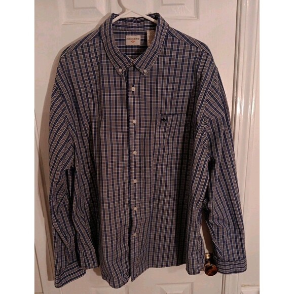 Men's Dockers Blue Pattern, Long Sleeve Shirt, XXL Button-up - Picture 5 of 5